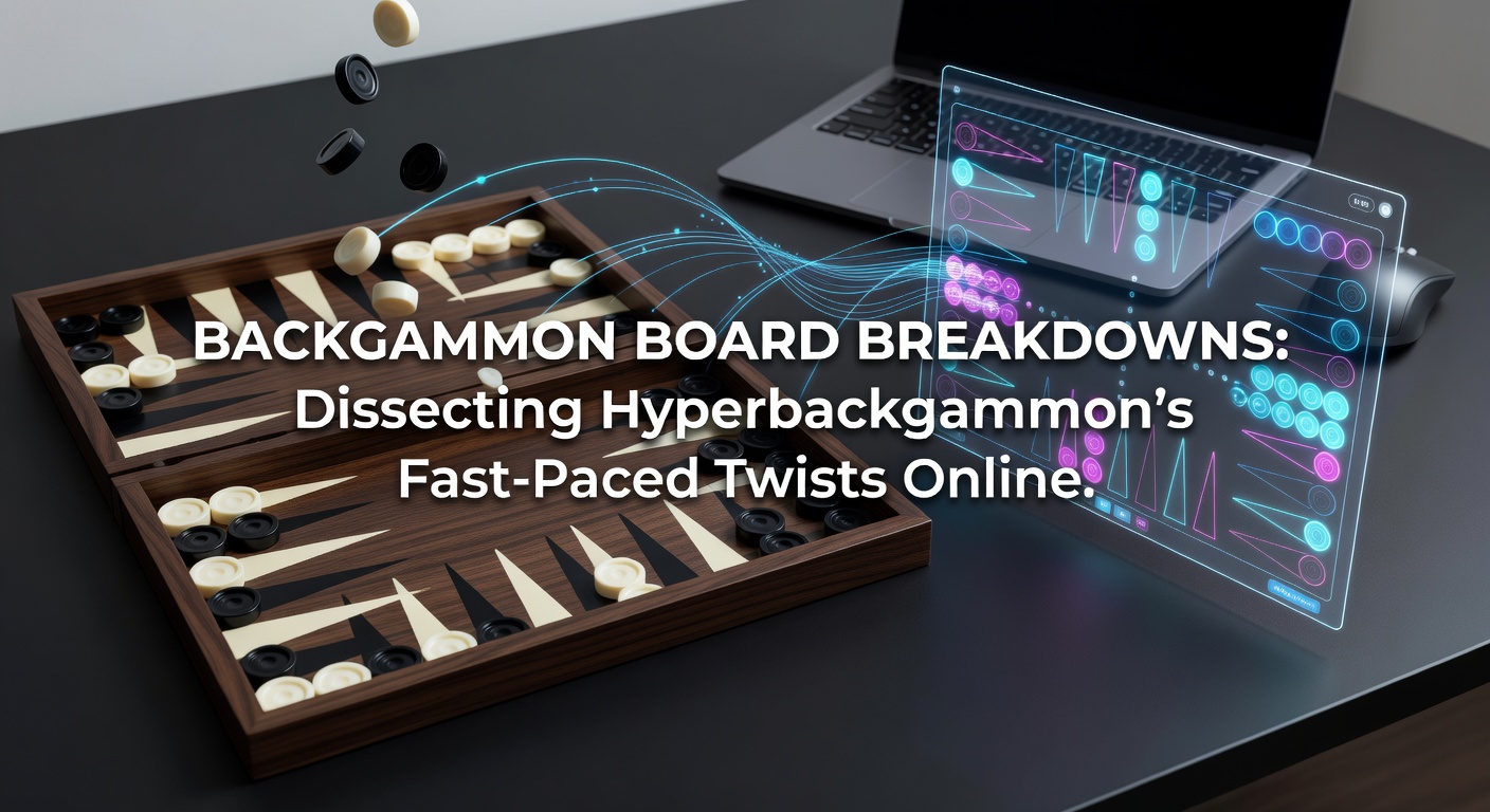 Hyperbackgammon board setup showing reduced checkers and points for rapid online play