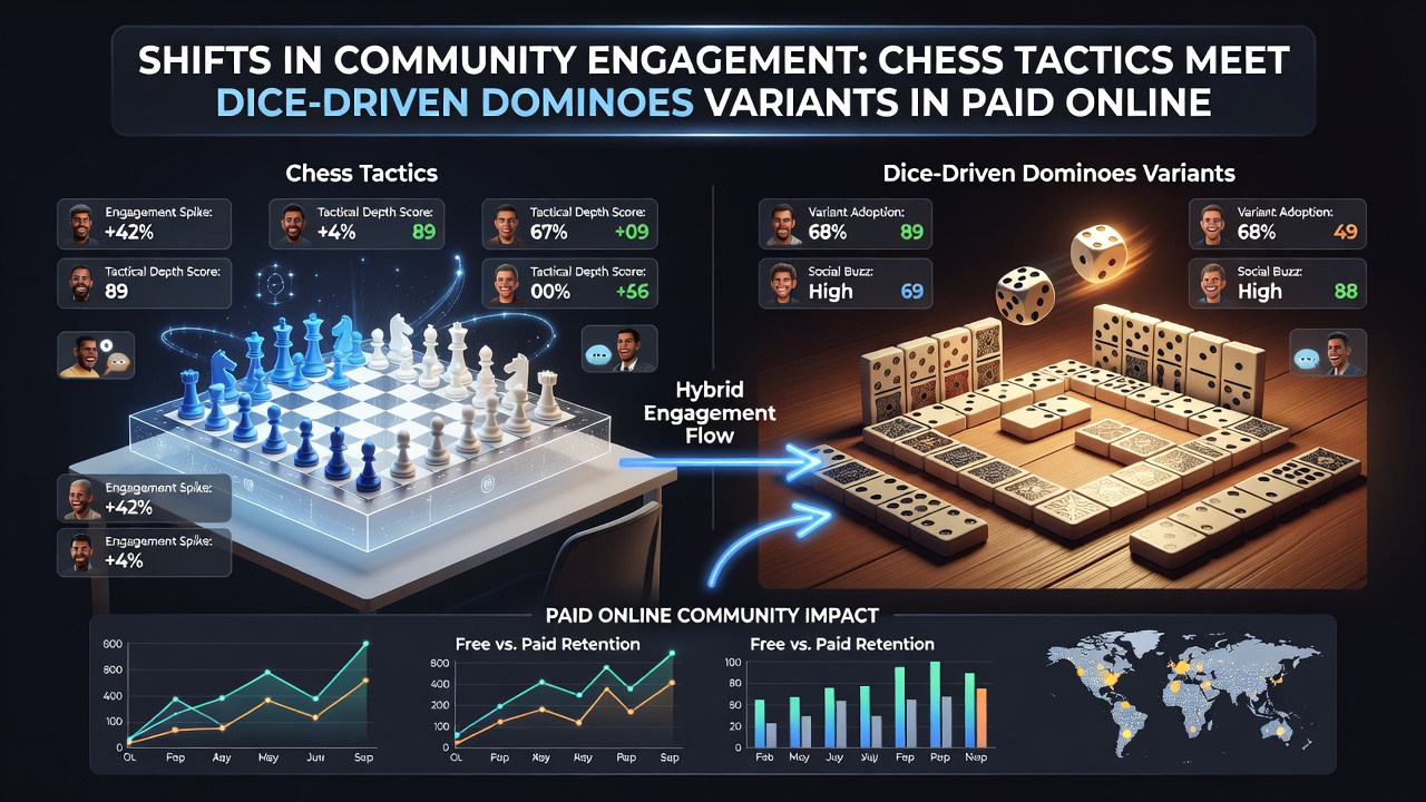 Community members discussing dice probability charts and chess-inspired strategies during an online paid session