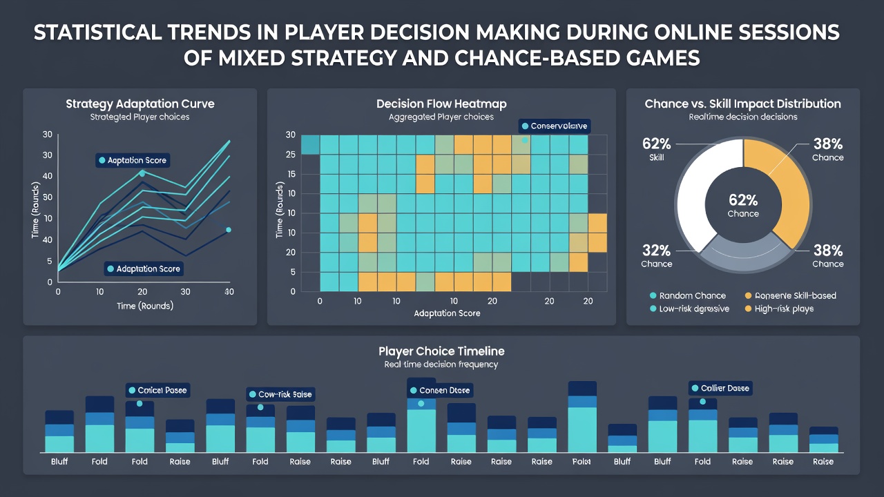 Chart displaying decision-making frequency data from online mixed games sessions